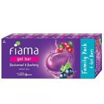 Fiama Gel Bar Blackcurrant and Bearberry, with skin conditioners for moisturized skin 125g soap (Pack of 6)