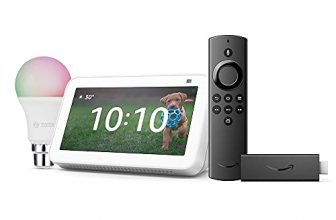 Echo Show 5-2nd Gen (White) combo with Fire TV Lite and Zoook 9W Smart bulb