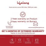 Lifelong LLGS44 Glass Top Gas Stove, 4 Burner Gas Stove, Black (ISI Certified, Brass Burners, 5 years warranty)