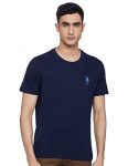 US Polo Association Athleisure Men’s Solid Regular Fit T-Shirt (I633-195-PL_Navy_Medium)