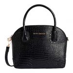 Lino Perros Black Faux Leather Handbag (Black)