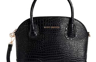 Lino Perros Black Faux Leather Handbag (Black)