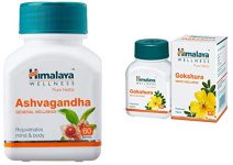 Himalaya Wellness Pure Herbs Ashvagandha General Wellness – 60 Tablets and Himalaya Wellness Pure Herbs Gokshura Men’s Wellness – 60 Tablets
