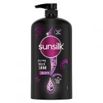 Sunsilk Stunning Black Shine Shampoo 1 L, With Amla + Oil & Pearl Protein, Gives Shiny, Moisturised and Fuller Hair – Paraben Free