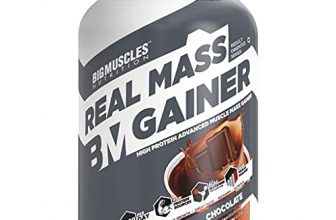 Bigmuscles Nutrition Real Mass Gainer [1Kg, Chocolate] | Lean Whey Protein Muscle Mass Gainer, Complex Carbohydrates, 1000 Calories