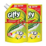 Giffy Lemon & Active Salt Concentrated Dish Wash Gel by Wipro, 900ml (Pack of 2)