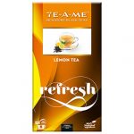 TE-A-ME Refresh Lemon Black Tea, 25 Tea Bags | Premium Black Tea with Lemon Flavor