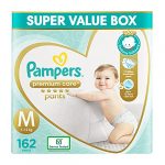 Pampers Premium Care Pants, Medium Size Baby Diapers (Md), 162 Count, Softest Ever Pampers Pants