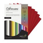 Paperpep Colorissimi Card Stock 220Gsm 50X70Cm Rubino (Dark Red) Unicolor Pack Of 10 Sheets For Cardmaking, Mixedmedia, Papercrafts, Cutart, Diecutting, Stamping, Scrapbooking, Pastel Colouring And Arts & Crafts