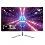 Zebronics Gaming Ac32Fhd Led Curved 165Hz 80Cm (32″) 1920X1080 Fhd Resolution Monitor With Display Port + Hdmi Dual Input, Built-In Speaker, Wall Mount Facility, 300 Nits Brightness & Headphone Out