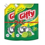 Giffy Green Lime & Active Salt Concentrated Dish Wash Gel By Wipro, 900 Ml (Pack Of 2)