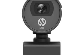 Hp W100 480P 30 Fps Digital Webcam With Built-In Mic, Plug And Play Setup, Wide-Angle View For Video Calling On Skype, Zoom, Microsoft Teams And Other Apps (Black)