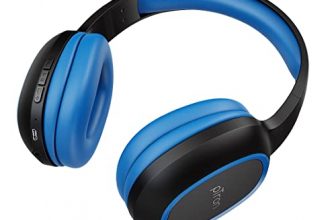 Ptron Studio Over-Ear Bluetooth 5.0 Wireless Headphones With Mic, Hi-Fi Sound With Deep Bass, 12Hrs Playback, Lightweight Wireless Headset, Soft Cushions Earpads, Fast Charging & Aux Port (Blue)
