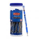 Reynolds Liquiglide 25 Pens Jar, Blue Ball Pen I Lightweight Ball Pen With Comfortable Grip For Extra Smooth Writing I School And Office Stationery