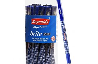 Reynolds Brite Plus 25 Pens Jar – Blue | Lightweight Ball Pen With Comfortable Grip For Extra Smooth Writing I School And Office