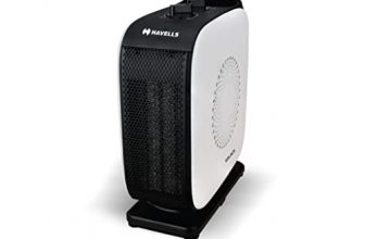 Havells Solace 1500 Watt With Ptc Ceramic Heating Element & 2 Heat Setting Room Heater (White & Black)