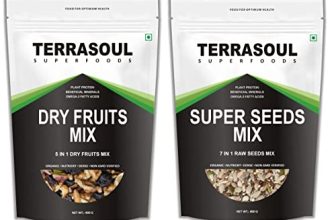 Terrasoul Superfoods Combo Of Dry Fruit Mix & Super Seeds Mix, Seeds For Eating, Mix Seeds, Diet Snacks – Healthy Diet Snacks 7 In 1 Raw Seeds Mix & 5 In 1 Dry Fruit Mix(400+400Gm) Pack Of 2