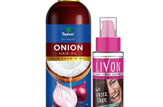 Parachute Advansed Onion Hair Oil, Hair Growth Oil, Reduces Hairfall, 200Ml & Livon Hair Serum For Women & Men, All Hair Types, Smooth, Frizz Free & Glossy Hair, 50 Ml