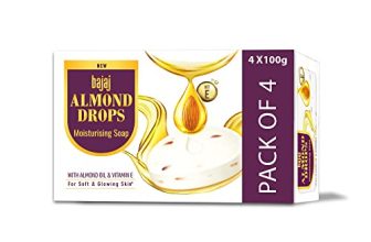 Bajaj Almond Drops Moisturising Soap With Almond Oil And Vitamin E 100Gm*4 (400Gm)