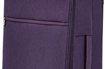 Amazonbasics Belltown Softside Rolling Spinner Suitcase Luggage – 30 Inch, Heather Purple