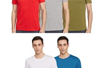 Oobani Men’S Regular Fit T Shirt (Ob1W21Mfk004_White, Red, Olive, Grey Milange, Blue_M)