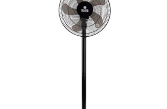 Polycab Elanza 5 Blade 400Mm Mini Pedestal Fan With 2 Year Warranty (Black)