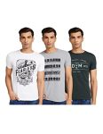 Integriti Men’S Slim T-Shirt (Int-T-Ct-126_White / Forest Green/Grey Melange S)