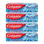 Colgate Maxfresh 600G (150G X 4, Pack Of 4) Breath Freshener Toothpaste, , Peppermint Ice, Blue Gel Paste With Menthol, Cooling Crystals Controls Bad Breath