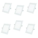 Polycab 3W Led Panel Light Scintillate Edge Slim Square Smart Offers Bright Lumination Long Lifespan No Harmful Radiation (Neutral White, 4000K, 6 Pcs, Cut Out: 2.55 Inches)