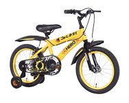 Hero Blast 16T Kids Cycle With Training Wheels And Mudgaurds | Yellow | Easy Self-Assembly | Cycle For Age 4 To 8 Years Boys And Girls 12 Inches