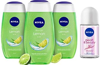 Nivea Lemon And Oil Shower Gel, 250Ml (Pack Of 3) & Nivea Deodorant Roll On, Pearl & Beauty For Women 50Ml