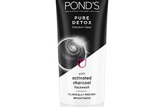 Pond’S Pure Detox Face Wash 200 G, Daily Exfoliating & Brightening Cleanser, Deep Cleans Oily Skin – With Activated Charcoal For Fresh, Glowing Skin