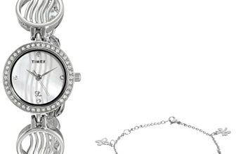 Timex Fria Analog Mother Of Pearl Dial Women’S Watch-Twel12300T