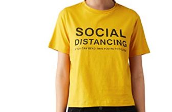 Miss Olive Women’S Cartoon Relaxed Fit T-Shirt (Moss21Ts30-23-183-05_Mustard L)