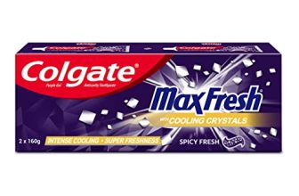 Colgate Maxfresh 320G (160G X 2, Pack Of 2) Toothpaste, Purple Gel Paste With Menthol For Super Fresh Breath