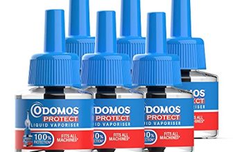 Odomos Protect Mosquito Repellent Liquid Vaporiser Refill (Pack Of 6) | Fits All Standard Machines | Kills Dengue Mosquitoes