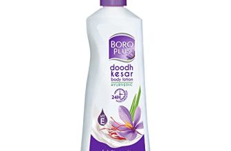 Boroplus Body Lotion Provides 24Hrs Moisturisation 100% Ayurvedic Lotion, Vitamin E For Dry And Normal Skin With Goodness Of Dhoodh, Badam & Kesar, 400Ml