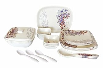 Baltra Blossom 40 Pc Melamine Dinner Set