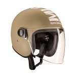 Royal Enfield Isi & Dot Certified Open Face Mlg Helmet With Clear Visor(Matt Desert Storm-Size: Xl)
