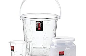 Cello Petal Bathroom Set Of 3 Pcs, Small, Transparent