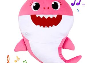 Pinkfong Baby Shark Baby Shark Plush Cuddle And Sing With Plush Toy 18 Inch Mommy Shark For The Kids Of 1 Year And Above,White,Bs60011