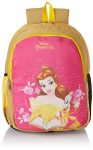 Priority Large Size Disney Princess Belle 25 Litres Yellow & Pink Polyester School Bag, Casual Bags For Girls, Kids Backpack (Fairy 007)