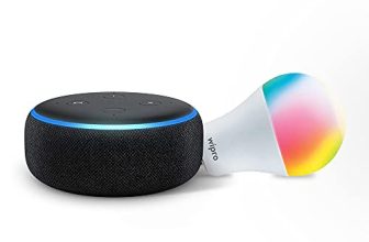Echo Dot (Black) Combo With Wipro 9W Smart Color Bulb – Smart Home Starter Kit
