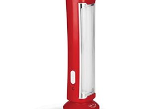 Pigeon Led Glow Emergency Lamp With Torch With 1600 Mah Battery And 5 Hours Back Up Time (Red, Abs, Pack Of 1)