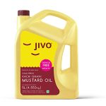 Jivo Premium Cold Pressed Kachi Ghani Pure Mustard Oil, 5 Litre | Healthy Cooking Oil For Daily Use |