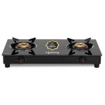 Lifelong Llgs912 Automatic Ignition 2 Burner Gas Stove With 6Mm Toughened Glass Top, Automatic Ignition (Doorstep Service, 1 Year Warranty, Black) – Auto Ignition