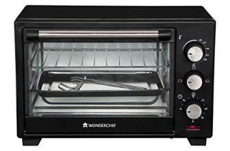 Wonderchef Oven Toaster Griller (Otg) – 19 Litres, Black – With Auto-Shut Off, Heat-Resistant Tempered Glass, Multi-Stage Heat Selection | Bake, Grill, Roast | Easy Clean