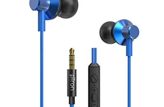 Ptron Pride Lite Hbe (High Bass Earphones) In Ear Wired Earphones With Mic, 10Mm Powerful Driver For Stereo Audio, Noise Cancelling Headset With 1.2M Tangle-Free Cable & 3.5Mm Aux – (Blue)