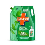Savlon Herbal Sensitive Germ Protection Liquid Foaming Handwash, 1500Ml Hand Wash Refill, 90% Natural Origin, For Sensitive Hands