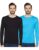 Symbol Men’S Solid Regular T-Shirt (Pack Of 2) (Ss19Mntee04-3_Black & Blue Lagoon_Xl)